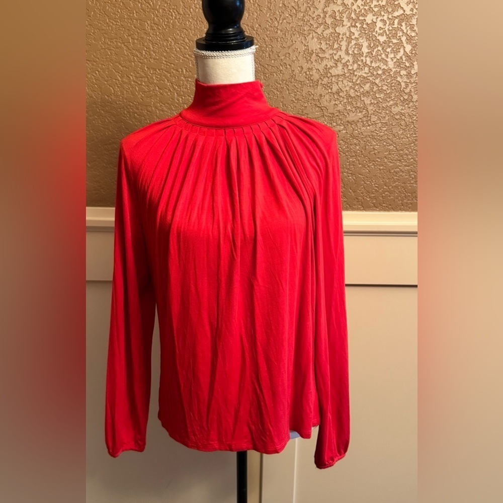 Michael Kors Red Turtle Neck Women's
Blouse Top